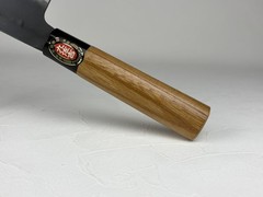 Kyusakichi Blue 2 core iron clad Bunka knife 190 mm zelkova handle
