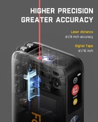 Fanttik A10 Pro 2-in-1 Digital Laser Tape Measure with HD IPS Color Display, 165