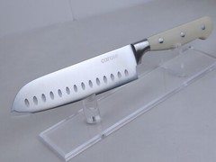 CAROTE 7″ SANTOKU Knife, HIGH-CARBON Steel Blade, Triple-Riveted CREAM Handle