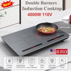 Induction Cooktop Electric Cooktop 2 Burner Electric Stovetop 110V Touch Control