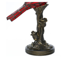 Stained Glass Cardinal Lamp Table Bird Red Ornament New Light Mantel Tiffany End