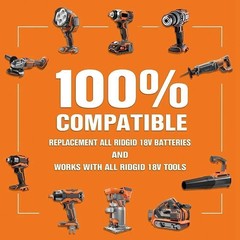 2 PACK For Ridgid 18V R840085 8.0Ah Lithium-ion Battery Rigid 18Volt R840087