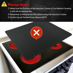 Stove Top Cover 28″x20″ Black for Electric Gas Burners Glass Cooktop Protector