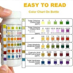 50pcs 3/6IN1 Chlorine Dip Test Strips Hot Tub SPA Swimming Pool PH Tester Paper