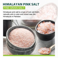 Himalayan Pink Salt, Fine Grain, 16 Oz (1 Pound), Pink Himalayan Sea Salt, Non-g