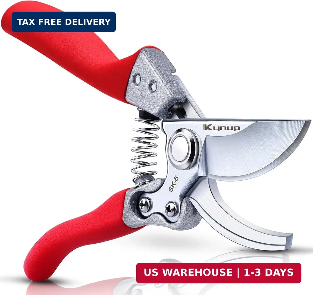 Kynup 8.6″ Professional Pruning Shears for Gardening, SK5 Stainless Steel Garden