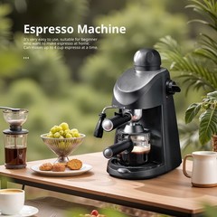3.5Bar Espresso Maker, Compact Coffee Machine with Milk Frother & Steamer