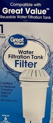 Great Value Water Tank Filter 6 Month Life Reduce Chlorine Taste & Odor BPA Free