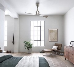 54 in Silver 2-Blade Ceiling Fan 24.25 in Height 54 in Diameter/Width