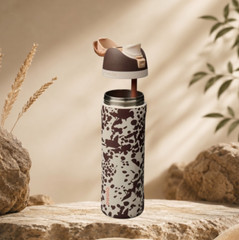 Owala FreeSip 32oz Water Bottle Cowgirl Core Cow Print Insulated Stainless Steel