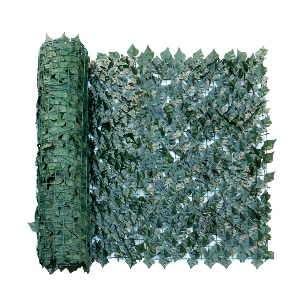 58in Artificial Faux Ivy Leaf Privacy Fence Screen Hedge Decor w/Mesh Backing