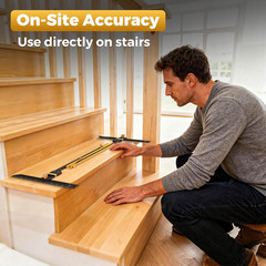 Stair Tread Template Tool (Brass/Black) Stair Tread Measuring Tool – Stair Tread