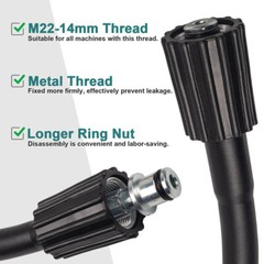 50 FT High Pressure Washer Hose 5800 PSI M22-14MM Power Washer Extension Hose