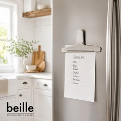 Beille 6 Inch Jumbo Stainless Steel Magnetic Bag Clip, Kitchen Clips (2 Pack)
