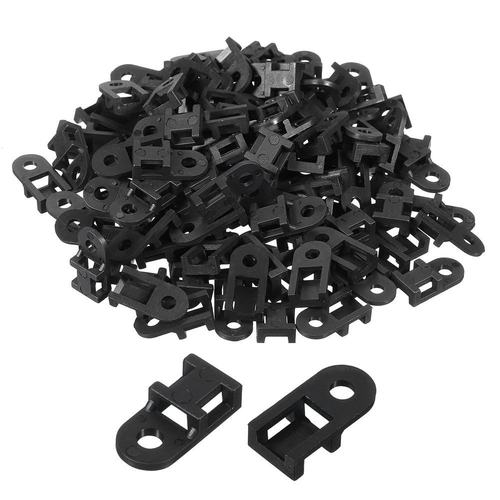 500pcs Cable Tie Base Saddle Type Mount Wire Holder 0.79″x0.38″x0.2″ 0.16″ Dia