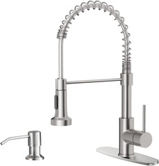 Touchless Kitchen Faucet with Pull down Sprayer LED Light Single Handle Kitchen