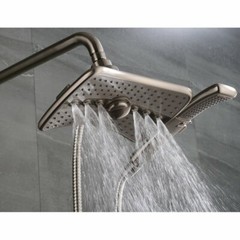 “Bright Showers” Multi Function Rain Brushed Nickel Shower Head PSS3919-02