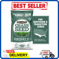 Pennington Kentucky 31 Tall Fescue Grass Seed Sun to Partial Shade 20 lb Bag New