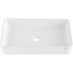 VEVOR Modern Ceramic Vessel Sink 24″x13.8″ Bathroom Vanity Bowl Countertop White
