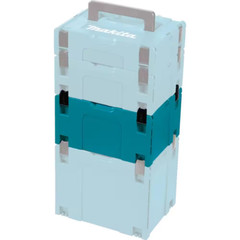 15.5 In. Large Interlocking Tool Box | Makita X Storage Portable Plastic Blue