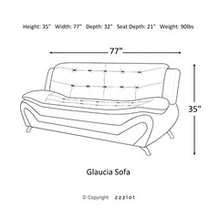 PRICE DROP Black White 2PC Sofa Loveseat Set Contemporary Modern Furniture