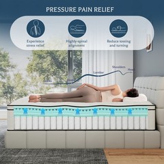 12″14″ Mattress In A Box Gel Memory Foam Hybrid Spring Twin Full Queen King Size