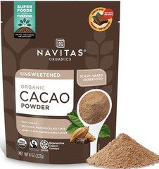 2 Navitas Organic Cacao Powder 8 oz Unsweetened Plant Cocoa Superfood Chocolate