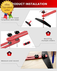 Stair Tread Template Tool 8″ to 60″ Aluminum Stair Tread Jig for Accurately
