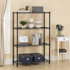 BestOffice 4 Shelf Wire Shelving Unit Garage NSF Wire Shelf Metal Storage Rack