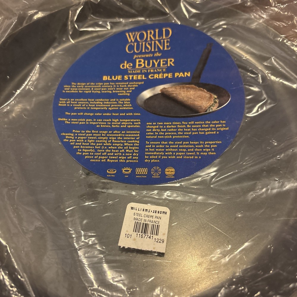 NWT de Buyer Blue Carbon Steel Crêpe Pan