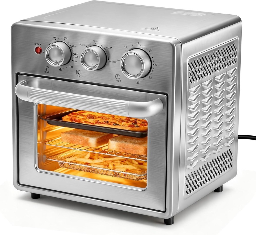 Stainless Air Fryer Toaster Oven Combo Oven Countertop Functional,Up to 450°F