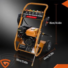 3950 PSI Gas High Pressure Washer 5 Nozzles Gas Powered Washer 2.6 GPM 212cc