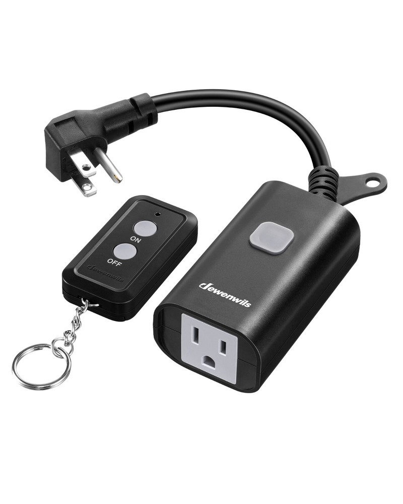 DEWENWILS Outdoor Remote Control Outlet, 15A Wireless Remote Control Switch,
