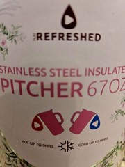 NEW Refreshed Pitcher Stainless Steel Insulated 67 Onz. With Sealed Lid NWT RARE