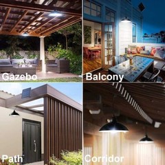 30 LED Solar Pendant Hanging Light Dimmable Outdoor Indoor Garden Yard Shed Lamp