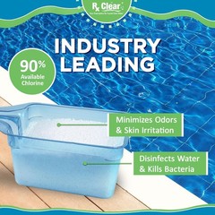 Rx Clear 99.3% Sodium Di-Chlor Granular Swimming Pool Chlorine – (Choose Size)