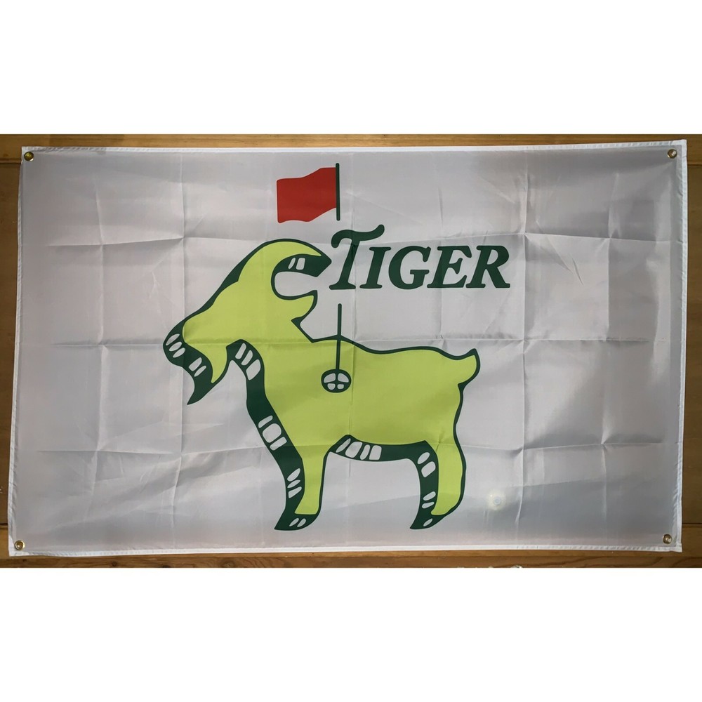 Tiger Woods Goat Golf 3 x 5 Feet Flag Banner College Dorm Frat