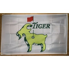 Tiger Woods Goat Golf 3 x 5 Feet Flag Banner College Dorm Frat