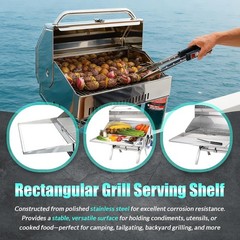 A10-902 Rectangular Grill Serving Shelf w/ Removable Cutting Board for 9” x 18″