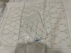 NWT Vietnam 3pc Full Duvet Set 100% Cotton White Embroidery 78”x78”