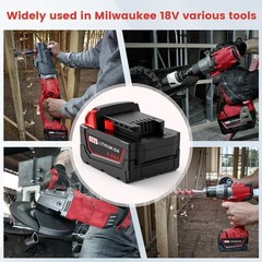 2PACK 8.0AH Battery For Milwaukee for M18 Lithium 18V Li-Ion Extended 48-11-1860