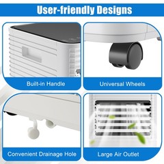 10000 BTU Portable Air Conditioner 3-in-1 Air Cooler w/Dehumidifier & Fan Mode