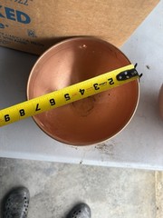 Copper Classic 3 Qt Copper Round Saucepan w/ Lid 8in Gas/Electric CC-3QT