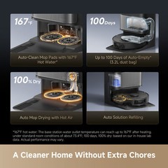 DREAME L40s Ultra Black Robot Vacuum 19000Pa DuoBrush｜Certified Refurbished