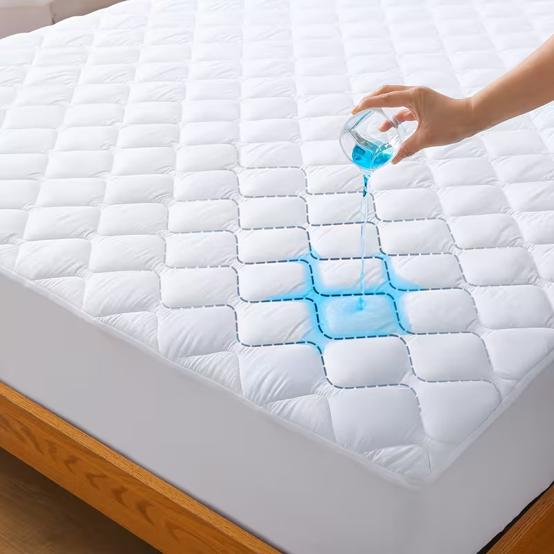 100% Waterproof Mattress Protector Quilted Mattress Pad Cover Breathable Fitted