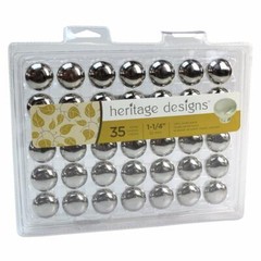 Hickory Hardware Polished Nickel Cabinet Knob 35-Pack, Round Heritage VP6091-14L