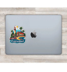 Cozumel Mexico Fridge Magnet or Laptop Sticker