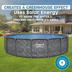 Bestway Round Solar Pool Cover for 18′ Frame & Steel Wall Above Ground Pools