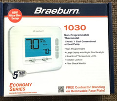Braeburn 1030 1H/1C Non-Programmable Thermostat with 4.4in Display