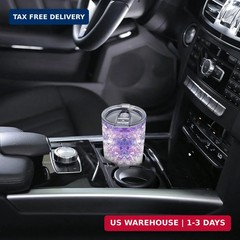 Paris Eiffel Tower Tumbler with Lid and Straw 20 oz Stainless Steel Cup Vacuum I